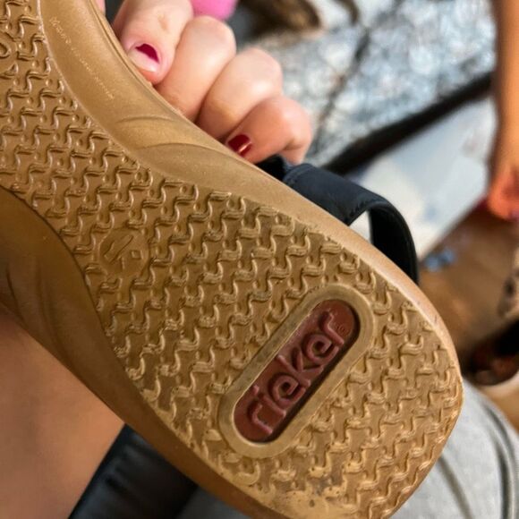 Rieker navy blue mermaid vibes slip on sandals - Picture 4 of 5